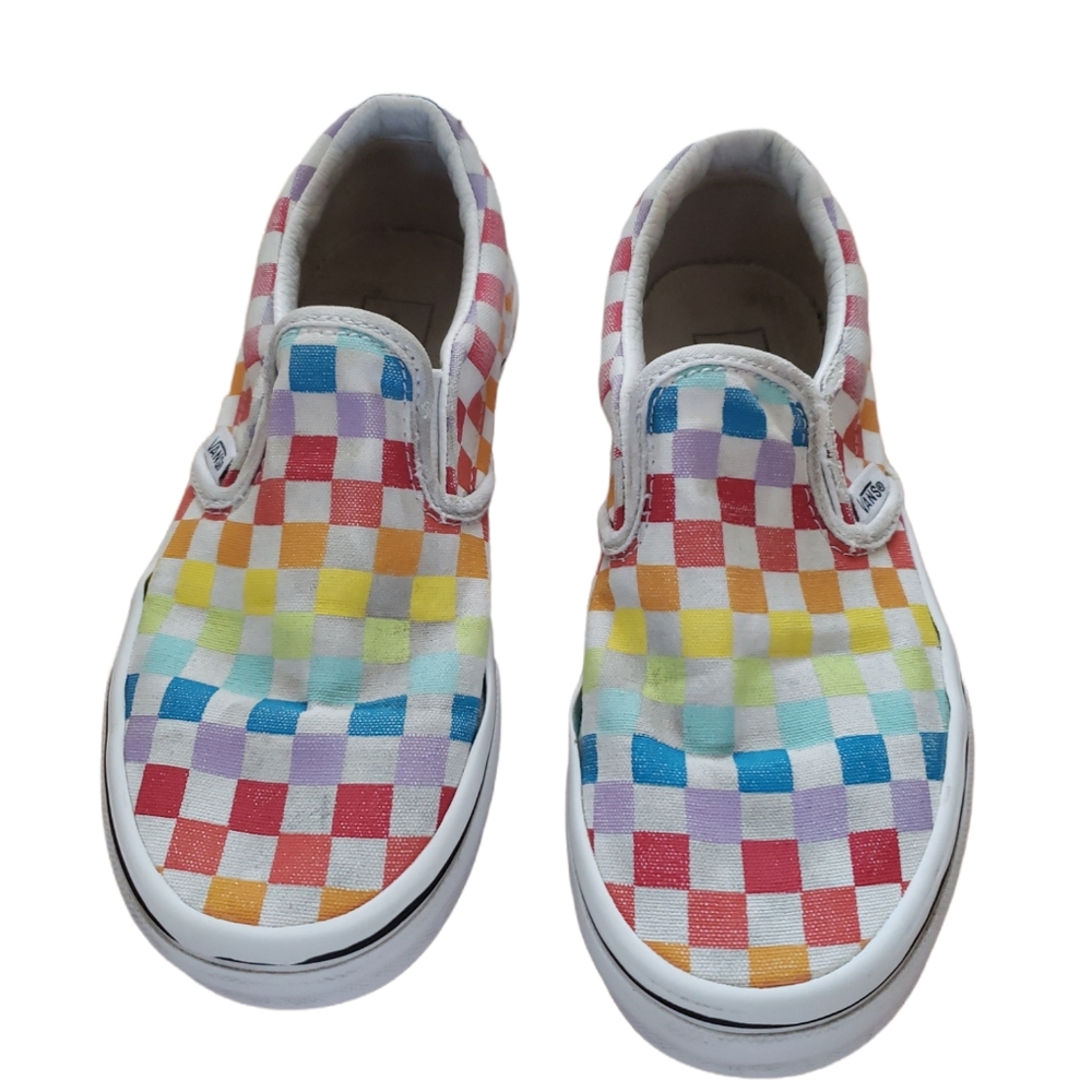 Kids Vans Multi Color Checker Sneakers Size US 2.0 UK1.5